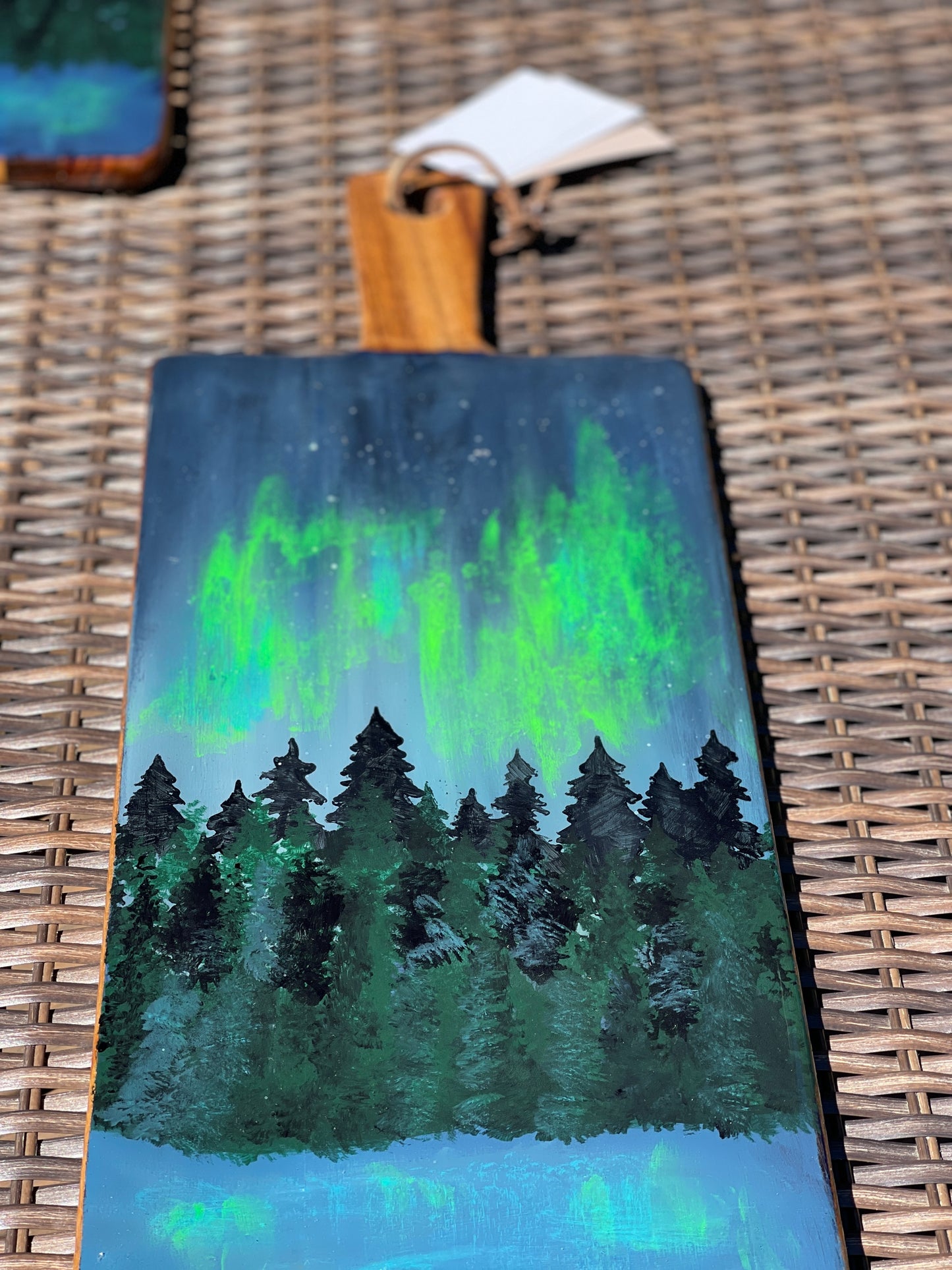 Northern Lights Serving Board II Brule River ArtisTree