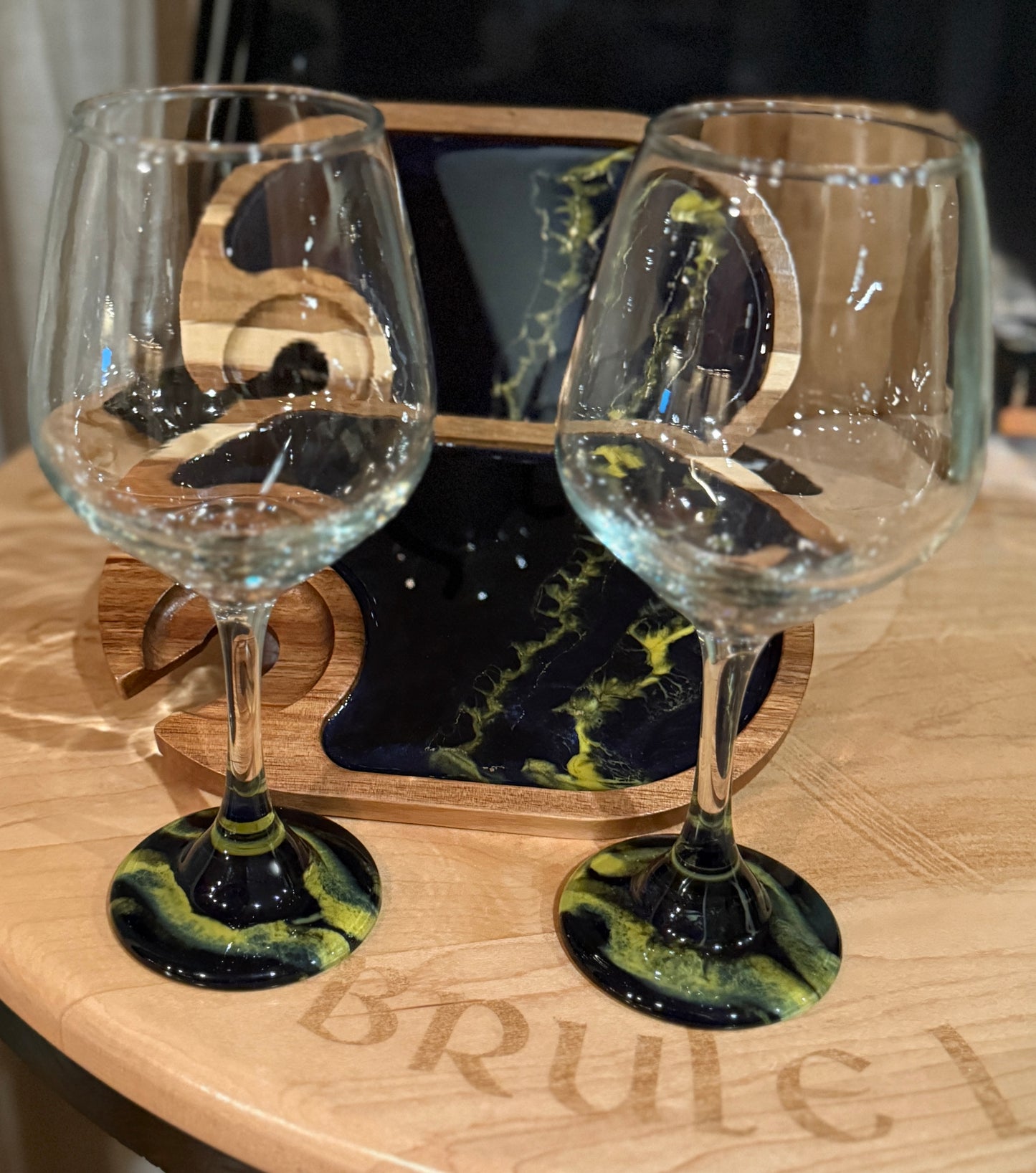 Wine Glass & Snack Top Set